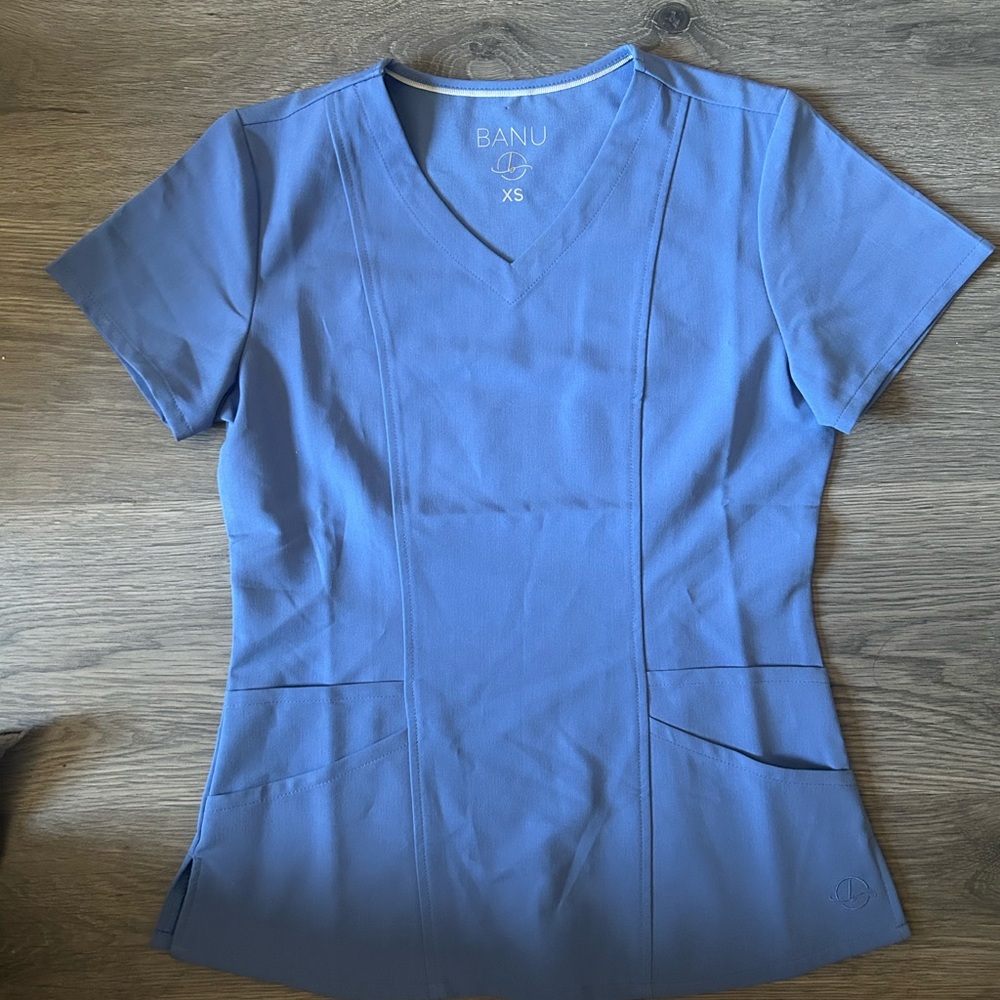 Women's Blue Scrub Top